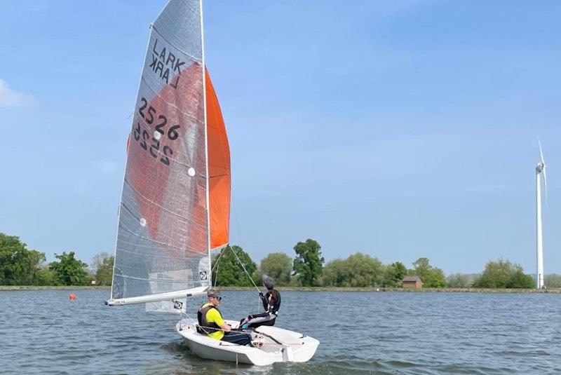Ed Bradburn and Holly Evans, 2nd overall - Lark Midlands Double Header event at Banbury photo copyright Ivor Smith-Davenport taken at Banbury Sailing Club and featuring the Lark class