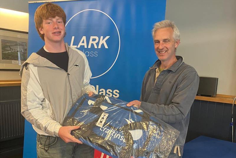 Youngest competitor, Lewis Walker - Craftinsure Lark Inland Championships at Northampton photo copyright Stuart Allen taken at Northampton Sailing Club and featuring the Lark class