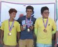 Laser winners (l-r) Darwin Velasquez, Trent Hardwick, Nigel Rosado in the Belize Sailing Association's (BzSA) National Championships © Belize Sailing Association