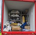 Loading the container at Queen Mary Sailing Club