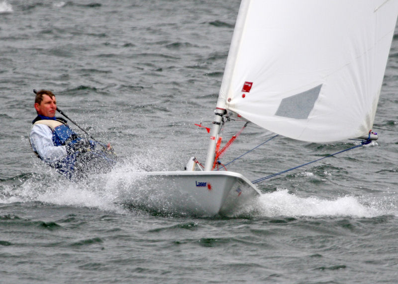 Tim Cripps winning the Laser class at the Notts County Spring Regatta photo copyright David Eberlin taken at Notts County Sailing Club and featuring the ILCA 7 class