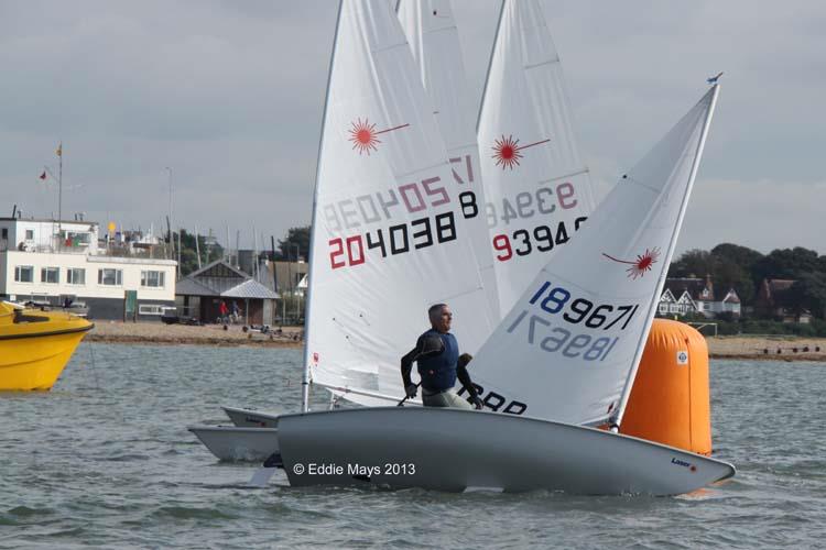 Laser South Coast Grand Prix at Stokes Bay photo copyright Eddie Mays taken at Stokes Bay Sailing Club and featuring the ILCA 7 class