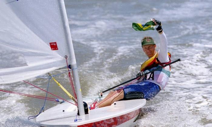 Robert Scheidt wins Gold at the 1996 Olympic Games photo copyright TT taken at  and featuring the ILCA 7 class