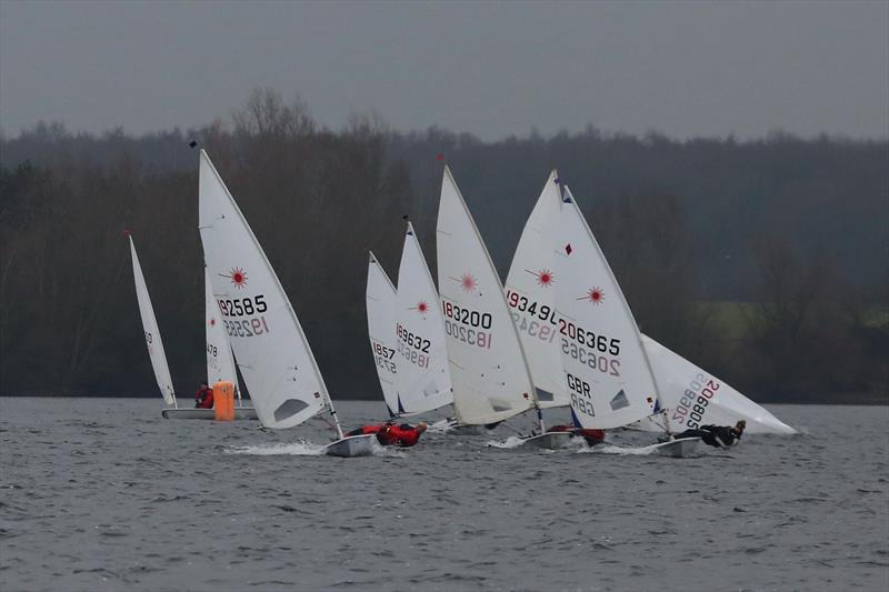 Hiking weather at last on day 5 of the Fox's Marine & Country Alton Water Frostbite Series photo copyright Tim Bees taken at Alton Water Sports Centre and featuring the ILCA 7 class