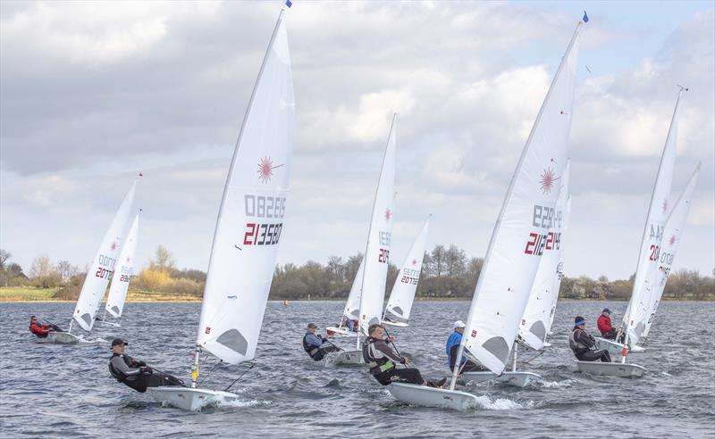 Approaching the windward mark during the Laser Masters at Notts County photo copyright David Eberlin taken at Notts County Sailing Club and featuring the ILCA 7 class