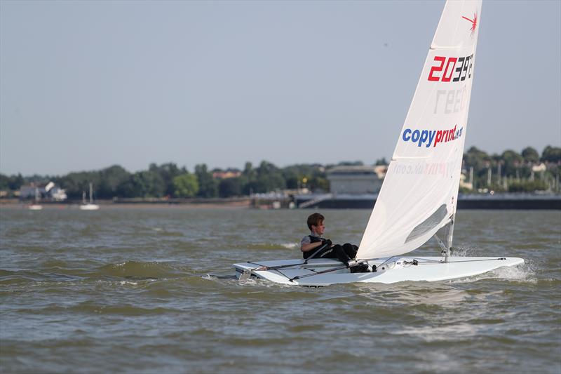 Pierce Seward kept it flat and fast to win all three races in the KSSA Mid-Summer Regatta 2019 at Medway YC photo copyright Jon Bentman taken at Medway Yacht Club and featuring the ILCA 7 class