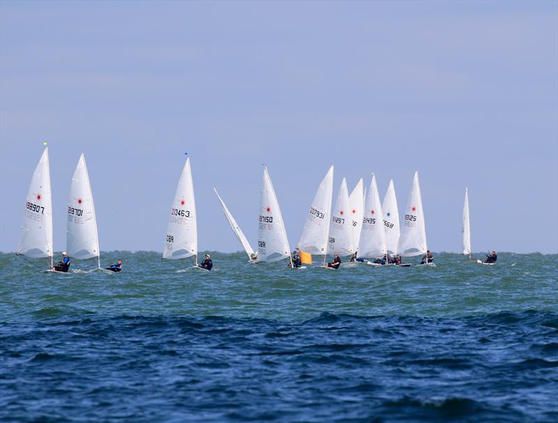 7.Tom Goodey and Oliver Cage-White lead the Sunday afternoon reach, Guy Noble (213463) joins in the fun during Laserfest 2019 at Whitstable photo copyright Nicky Whatley taken at Whitstable Yacht Club and featuring the ILCA 7 class