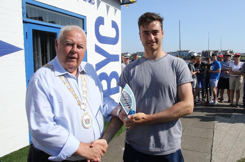 Irish Laser National Championships 2019 Prize Giving - Darragh O'Sullivan photo copyright Simon McIlwaine / www.wavelengthimage.com taken at Ballyholme Yacht Club and featuring the ILCA 7 class