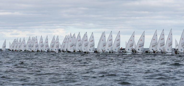2020 Laser Senior Europeans in Gdansk, Poland day 1 photo copyright Thom Touw / www.thomtouw.com taken at  and featuring the ILCA 7 class