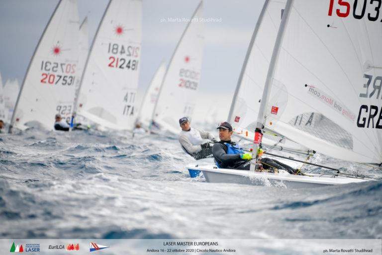 2020 Laser Master Europeans day 5 photo copyright Marta Rovatti Studihrad taken at Circolo Nautico Andora and featuring the ILCA 7 class