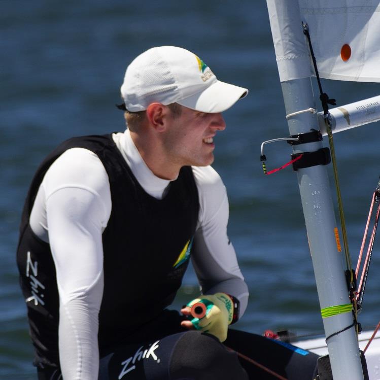 Matt Wearn between races during the Goolugatup Sailing Carnival photo copyright Bernie Kaaks taken at South of Perth Yacht Club and featuring the ILCA 7 class