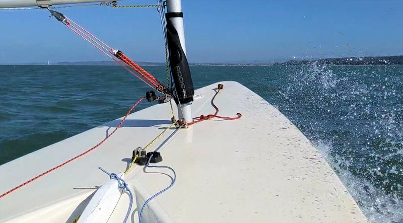 Having a blast in my Frankenlaser photo copyright Mark Jardine taken at Keyhaven Yacht Club and featuring the ILCA 7 class