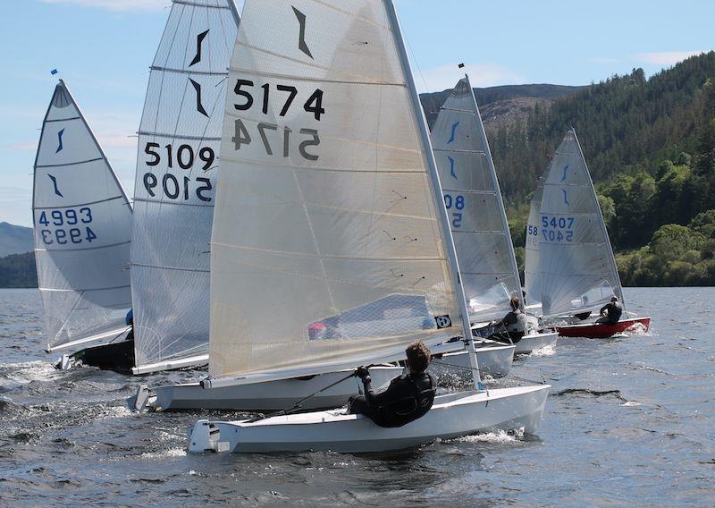 The Solos start race 3 during the Bassenthwaite Laser and Solo Open photo copyright William Carruthers taken at Bassenthwaite Sailing Club and featuring the ILCA 7 class