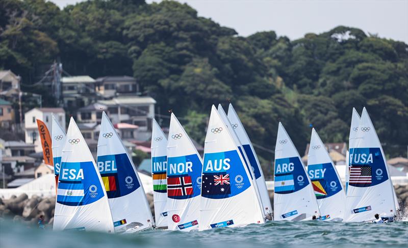 ILCA 7 fleet on Tokyo 2020 Olympic Sailing Competition Day 2 - photo © Sailing Energy / World Sailing