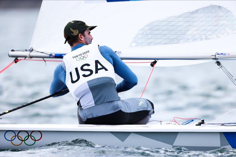 Charlie Buckingham (Newport Beach, Calif.) at the Tokyo 2020 Olympic Sailing Competition photo copyright Sailing Energy / US Sailing taken at  and featuring the ILCA 7 class