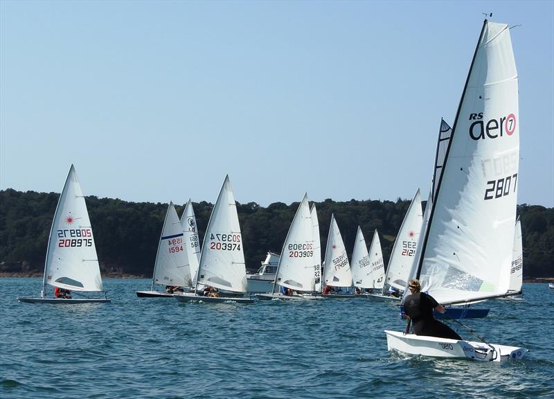 Carey Olsen Jersey Regatta Class 8 start photo copyright Simon Ropert taken at Royal Channel Islands Yacht Club and featuring the ILCA 7 class