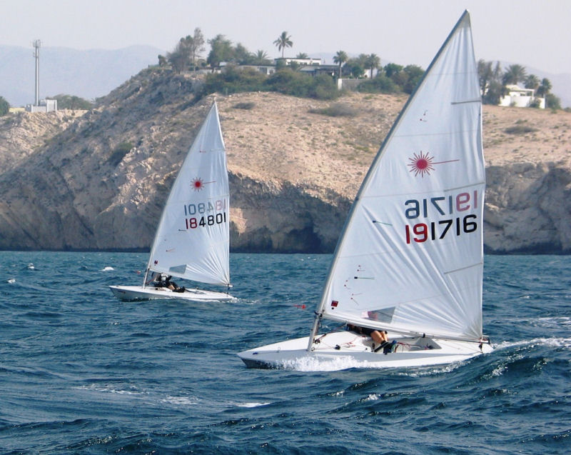 Racing in the Volvo Oman Laser Nationals at the Ras al Hamra Recreation Centre photo copyright Stephen Rice taken at Ras al Hamra Boat Club and featuring the ILCA 7 class