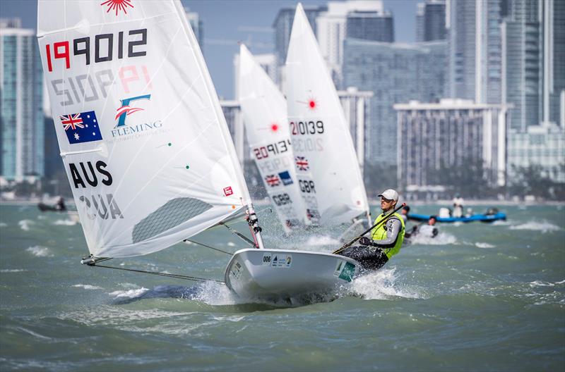 Tom Burton (AUS) - Laser - Miami 2018 World Cup Series photo copyright Richard Langdon / Sailing Energy taken at  and featuring the ILCA 7 class