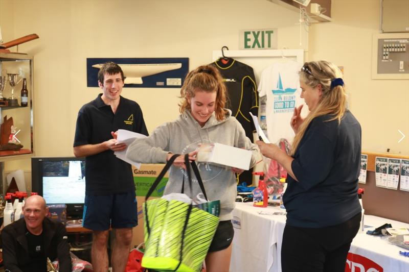 Samantha Stock (MBSC) 2nd Radial, 1st Junior and 1st Woman sailor - 2018 RSA Laser Regatta photo copyright Chantal Grass taken at Panmure Lagoon Sailing Club and featuring the ILCA 7 class