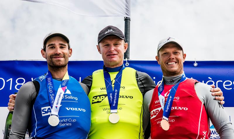 Sam Meech - Silver medalist - Laser - Sailing World Cup, Hyeres, April 29, 2018 photo copyright Jesus Renedo / Sailing Energy taken at  and featuring the ILCA 7 class