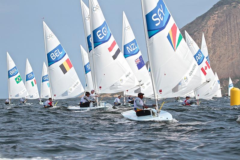 The Mens Laser is one of the big contributors to Universality- 2016 Olympic Regatta, Rio de Janeiro - photo © Richard Gladwell