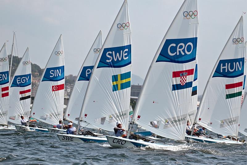 The Mens Laser is one of the big contributors to Universality - 2016 Olympic Regatta, Rio de Janeiro - photo © Richard Gladwell