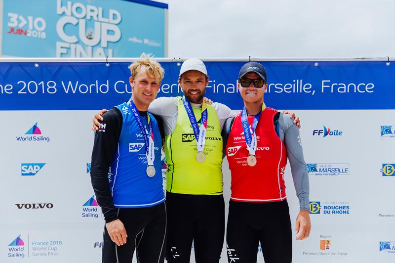 Bronze for Elliot Hanson at World Cup Series Marseille photo copyright Pedro Martinez / Sailing Energy / World Sailing taken at  and featuring the ILCA 7 class