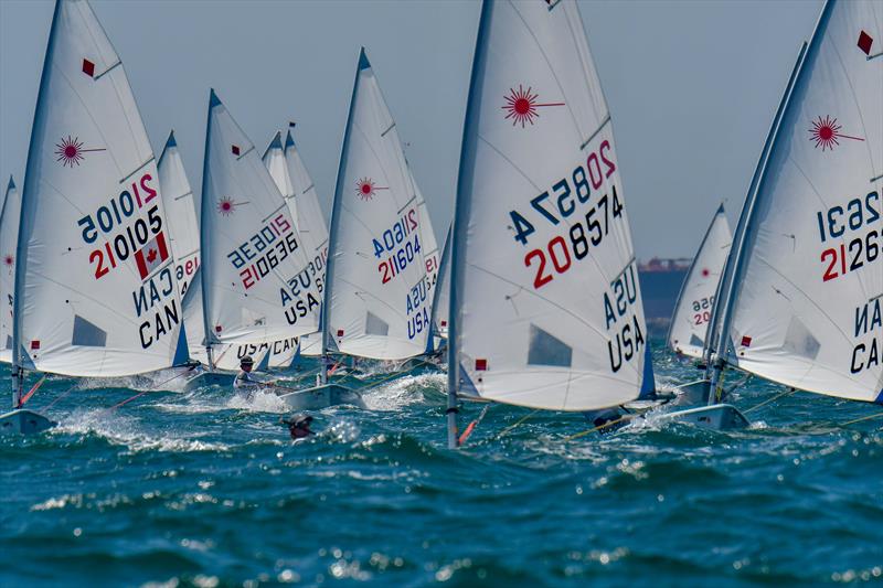 The Moorings Laser North American Championship day 1 photo copyright Tom Walker taken at Alamitos Bay Yacht Club and featuring the ILCA 7 class