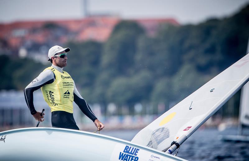 Sam Meech (NZL) - Laser - Hempel Sailing World Championships, Aarhus, Denmark, August 2018 photo copyright Sailing Energy / World Sailing taken at  and featuring the ILCA 7 class