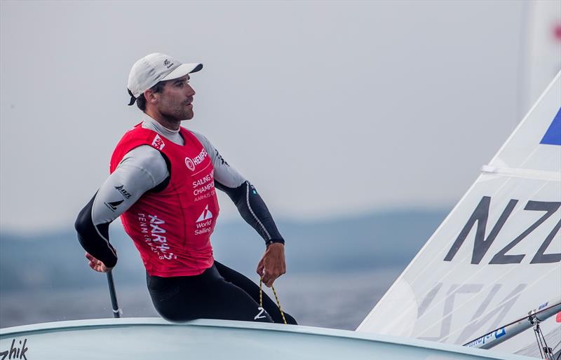 Dam Meech (NZL - Laser - Day 7 - Hempel Sailing World Championships, Aarhus, Denmark, August 8, 2018 - photo © Sailing Energy / World Sailing