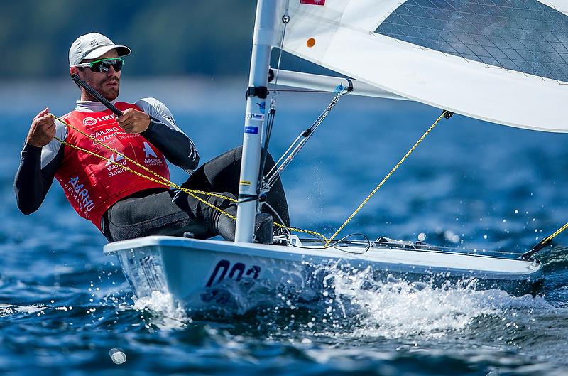  Sam Meech (NZL) - Laser - Day 8 - Hempel Sailing World Championships 2018 - Aarhus, Denmark, August 2018 photo copyright Sailing Energy / World Sailing taken at  and featuring the ILCA 7 class