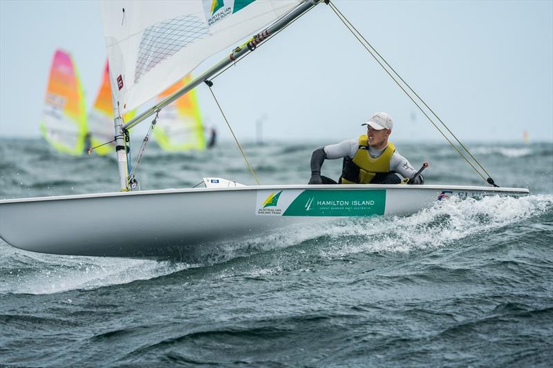 Tom Burton in training photo copyright Beau Outteridge taken at Australian Sailing and featuring the ILCA 7 class