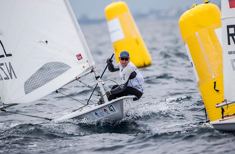  (NZL) - Sailing World Cup - Enoshima - Day 2 - September 12, 2018 photo copyright Jesus Renedo / Sailing Energy taken at  and featuring the ILCA 7 class