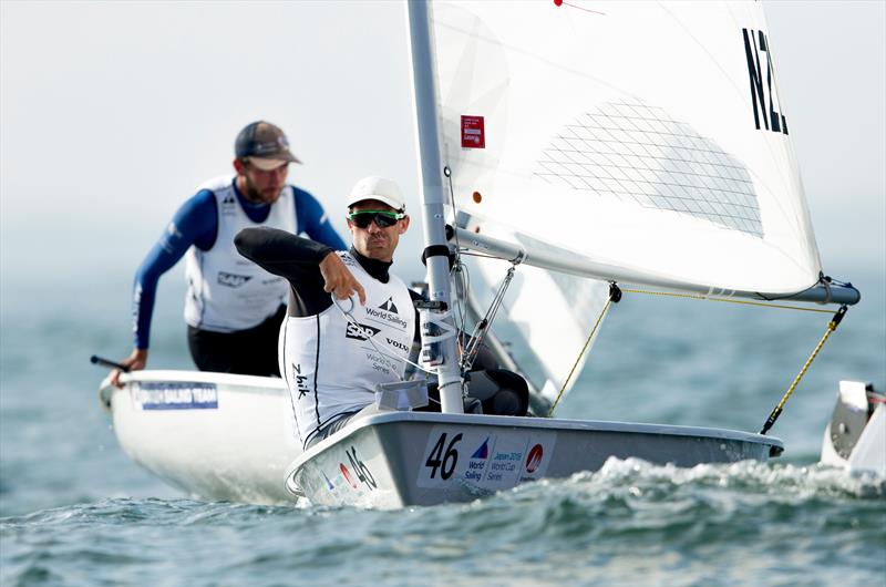 Sam Meech - NZL - Laser-  Sailing World Cup Enoshima, August 2018 photo copyright Sailing Energy taken at  and featuring the ILCA 7 class