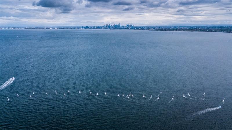 Laser fleet - 2018 Sail Melbourne International, Day 4 photo copyright Beau Outteridge taken at Royal Brighton Yacht Club and featuring the ILCA 7 class