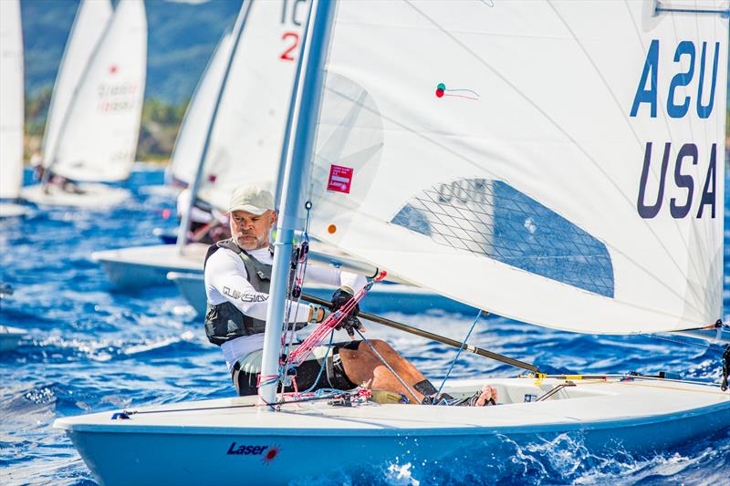 Mike Mattan enjoying Caribbean saline and sun at the 2017 Caribbean Laser Midwinter Regatta  photo copyright Carib Wind Cabarete Laser training center taken at  and featuring the ILCA 7 class