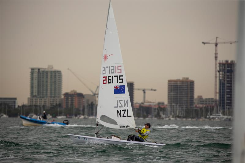 Sam Meech (NZL) - Laser - Day 2 - Sailing World Cup Miami, January 30, 2019 photo copyright Sailing Energy / World Sailing taken at Miami Yacht Club and featuring the ILCA 7 class