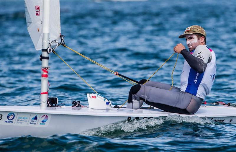 Charlie Buckingham - 2019 Hempel World Cup Series Miami  photo copyright Jesus Renedo / Sailing Energy / World Sailing taken at  and featuring the ILCA 7 class