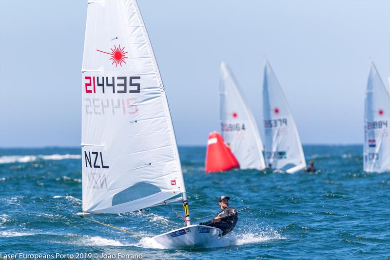 Sam Meech (NZL) wins the Silver Medal at the European Laser Championships, Porto, Portugal, May 2019 photo copyright Joao Ferrand - Fotografia taken at  and featuring the ILCA 7 class