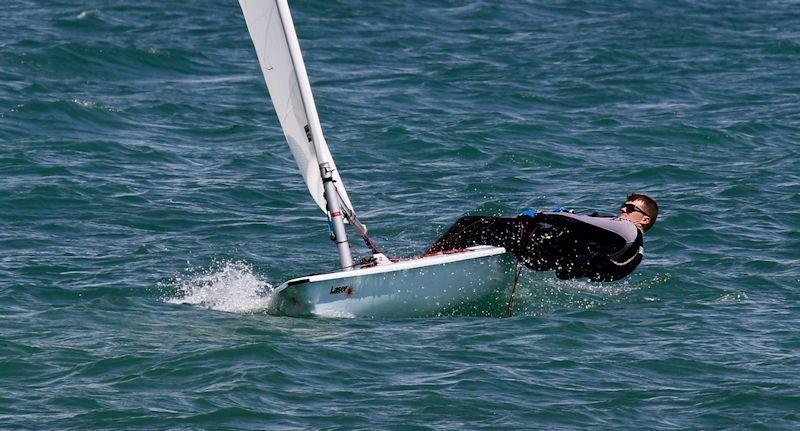 With F4 winds athletic hiking was needed for the full rigs in the Laserfest Tri-Series round 1 at Broadstairs - photo © Nicky Whatley