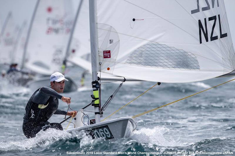 Sam Meech on day 2 of the ILCA Laser Standard Men's World Championship photo copyright Junichi Hirai / Bulkhead Magazine Japan taken at  and featuring the ILCA 7 class