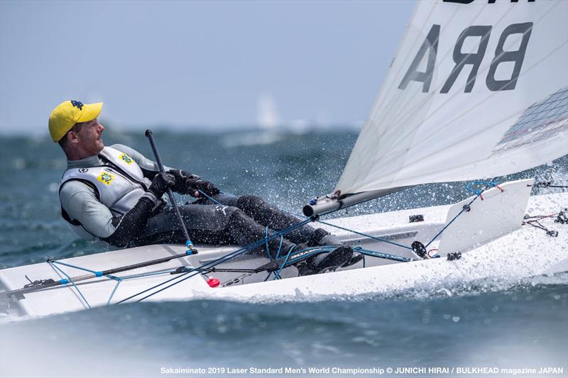 Robert Scheidt on day 3 of the ILCA Laser Standard Men's World Championship photo copyright Junichi Hirai / Bulkhead Magazine Japan taken at  and featuring the ILCA 7 class