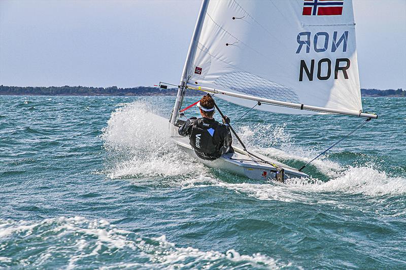 Olai Hagland from Norway testing out his Vaikobi gear on his Laser. - photo © Olai Hagland