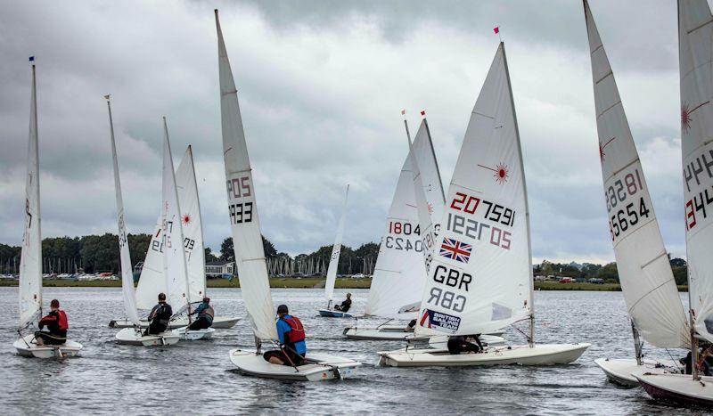 Close tacking - Laser open meeting at Notts County photo copyright David Eberlin taken at Notts County Sailing Club and featuring the ILCA 7 class