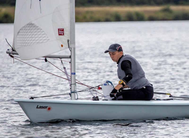 Joe Scurral ttakes third in the Laser open meeting at Notts County photo copyright David Eberlin taken at Notts County Sailing Club and featuring the ILCA 7 class