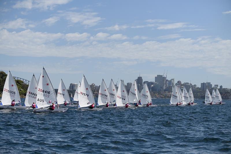 A full house on the start line - Women's Laser Regatta - photo © Jon West