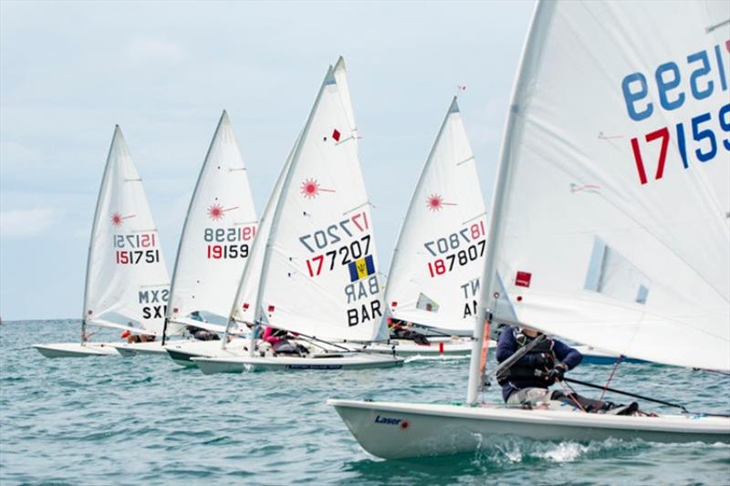 The Laser fleet - 2019 Caribbean Dinghy Championships photo copyright Ted Martin / Antigua Photography taken at Antigua Yacht Club and featuring the ILCA 7 class