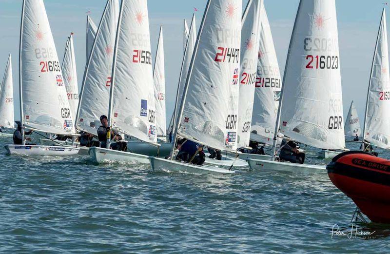 UKLA Noble Marine World & European Qualifier & Laser Masters at Hayling Island - Standard fleet photo copyright Peter Hickson taken at Hayling Island Sailing Club and featuring the ILCA 7 class