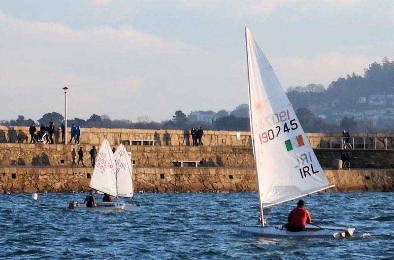 Dun Laoghaire Frostbite Series day 5 - Conor O'Leary in his Laser - photo © Cormac Bradley