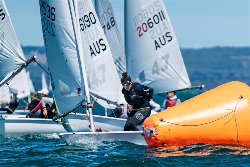 Day 2 - Australian Youth Championships 2020 photo copyright Beau Outteridge taken at Sorrento Sailing Couta Boat Club and featuring the ILCA 7 class